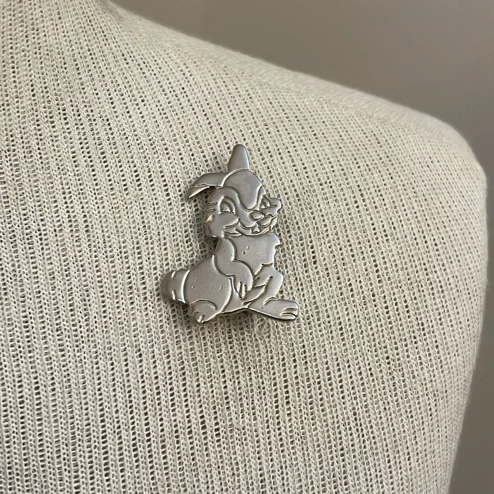 Vintage Thumper the Rabbit from Disney’s Bambi Movie - Silver-tone Pin